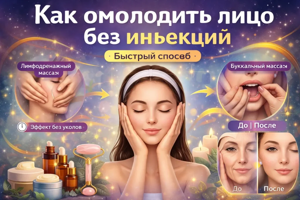 как омолодить лицо без инъекций массаж лица лимфодренажный и буккальный эффект до и после