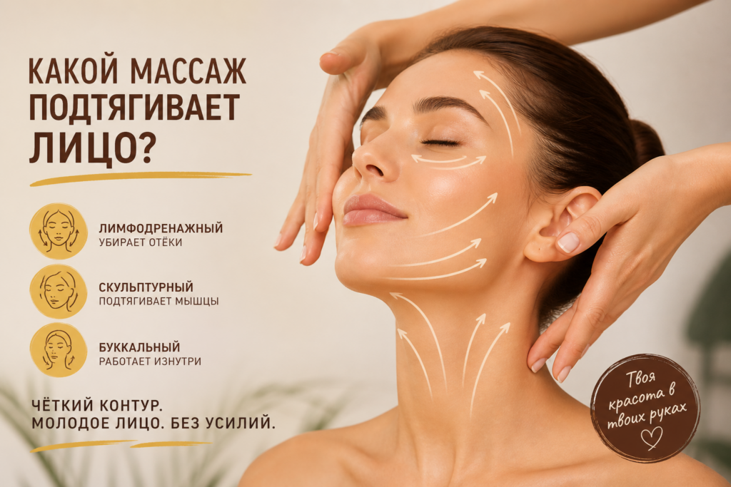 какой массаж лица подтягивает лицо — лимфодренажный, скульптурный и буккальный массаж для лифтинга